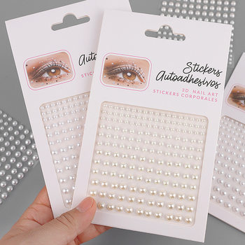 In Stock 34568 Pearl Stickers Diamond Stickers Fake Nose Studs Lip Studs Performance Styling Diamond Stickers Face Nail Art Accessories