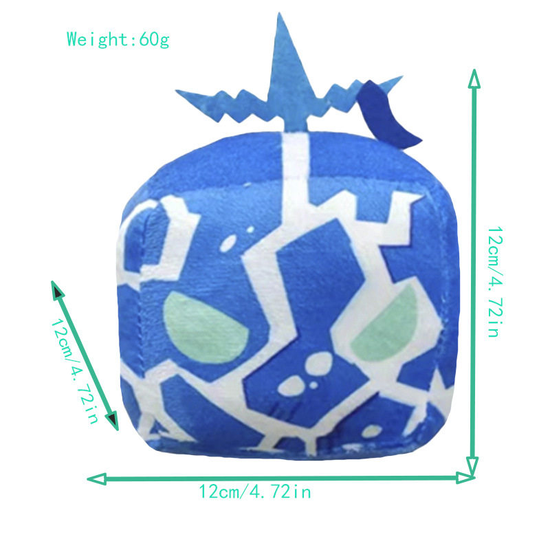 跨境新款恶魔果实玩具bloxfruits游戏周边毛绒公仔盒子动物玩偶