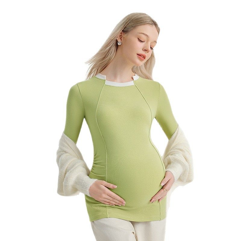 [Dropshipping] Maternity Tops, Long-Sleeved Maternity Bottoming Shirts, T-Shirts, Autumn Clothes, Women's Autumn Clothes, Autumn Suits