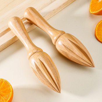 Log Juice Extraction Tool Manual Beech Lemon Juicer Paint-Free Solid Wood Lemon Cone Kitchen Baking Supplies
