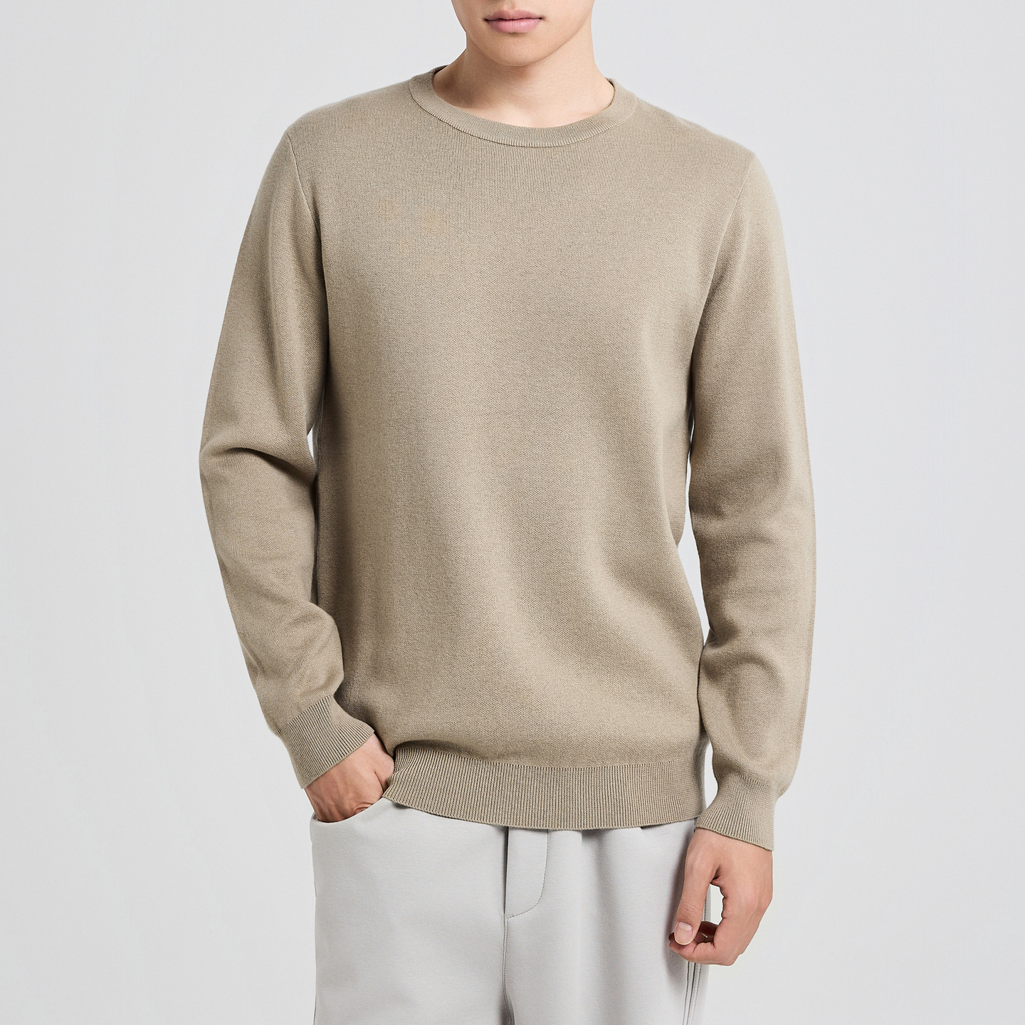 墨麦客半高领毛衣男秋冬季百搭毛衫简约纯色基础男士针织衫20006.