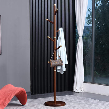 Direct selling high-grade coat rack living room bedroom creative floor wooden coat hat light luxury solid wood hangers manufacturers wholesale