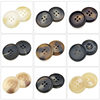 Resin button in stock wholesale resin button high-end suit button matte four-eye pattern buckle coat buckle