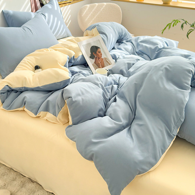 Ins bedding four-piece bed sheet quilt cover one-piece quilt cover single student dormitory three-piece factory wholesale