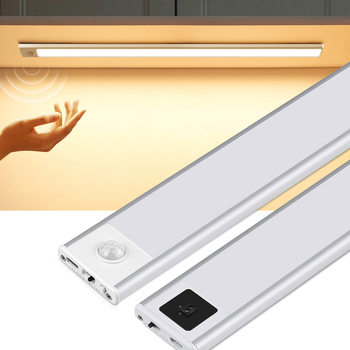 USB rechargeable human body induction night light hand sweep wardrobe cabinet light portable strip light