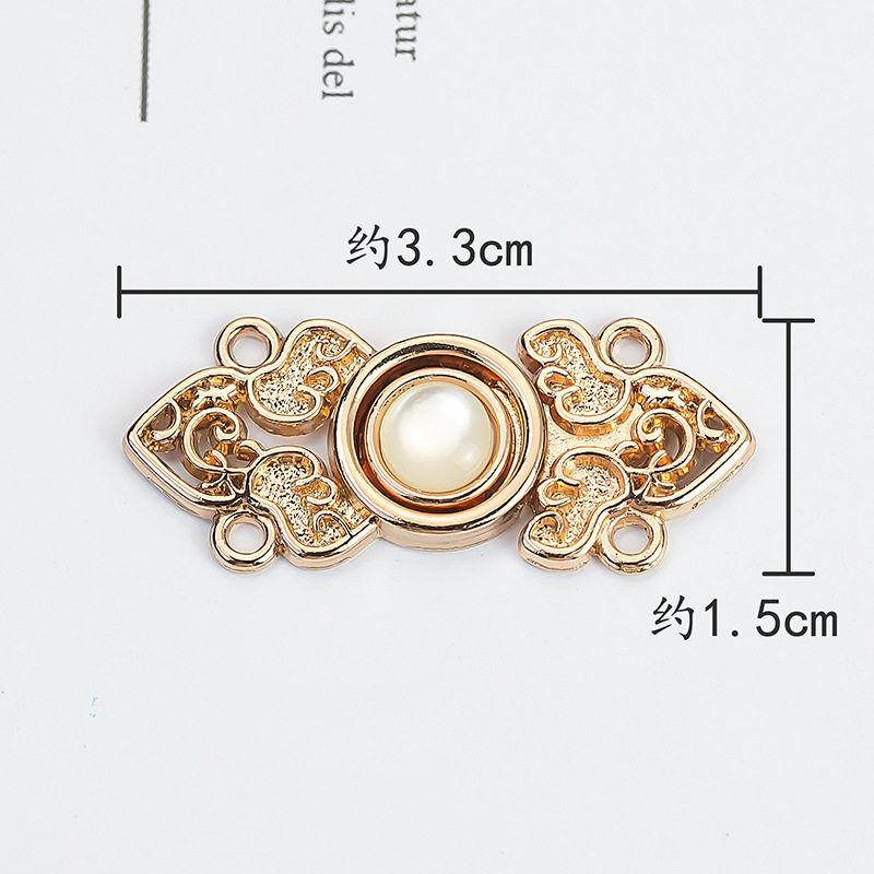 Cheongsam Plate Buttons, Ancient Style Han Dynasty Metal Buttons, Mother-In-Law Buttons, Ming-Made and Song-Made Clothing Buttons Accessories for Women