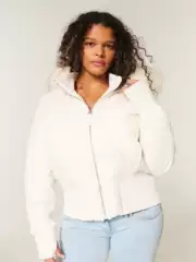 Fur Collar Hooded Zip-Up Cotton Jacket European and American Cross-Border 2025 Autumn New Casual Style Warm Cotton Jacket