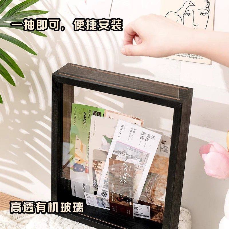 Double-sided Transparent Photo Frame Stereo Concert Train Ticket Movie Ticket Collection Ticket Display Frame Table