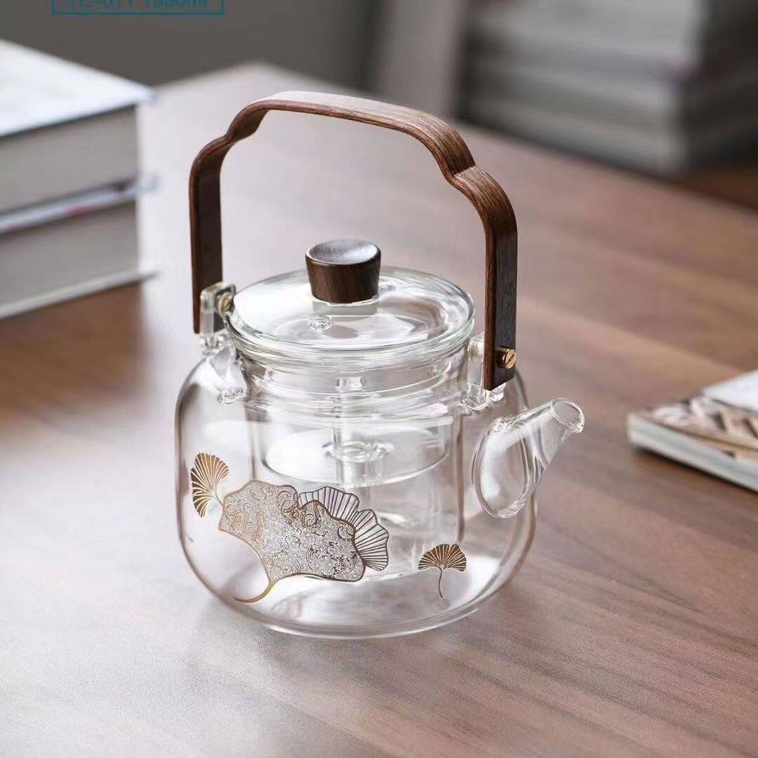 High Borosilicate Glass Teapot Tilder Pot Cooking Integrated Thickened Large Capacity Tea Boiling Teapot Electric Ceramic Stove Kettle