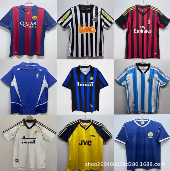 Wholesale Retro Football Uniforms Arsenal Chelsea Argentina Brazil Celtic National Team Club Jerseys