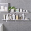 Bathroom Rack Hanging Shelf Punch-Free Plastic Moisture-Proof Bathroom Storage Rack Double-Layer Background Wall Storage Rack