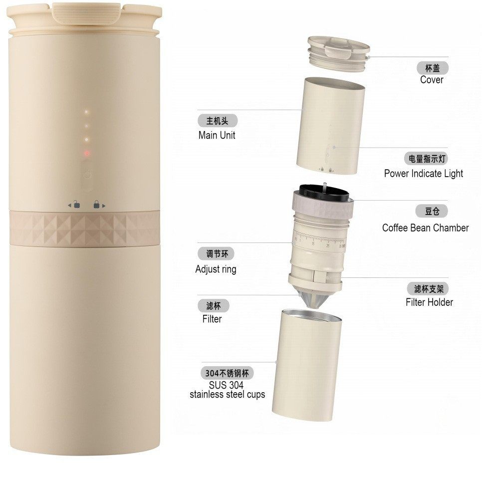 Customized Portable Coffee Grinder Small Capsule Wireless Charging Coffee Grinder Home Coffee Grinder Wholesale