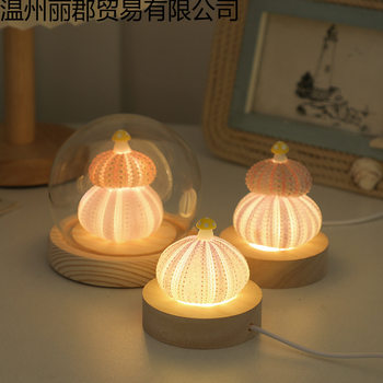 ✅ Shell Sea Urchin DIY Night Light Bedroom Desktop Decoration Gift Ornaments Chinese Valentine's Day Gift
