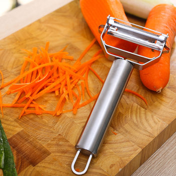 Stainless Steel Double-Headed Peeler Two-In-One Fruit Peeler Potato Vegetable Multi-Purpose Grater Melon Peeler Kitchen Utensils