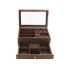 Spot wholesale wooden 8 12 glasses storage display box drawer double watch jewelry storage box