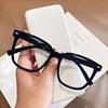 Dropshipping Wholesale and Retail Square Black Glasses Frame Men's Slimming Look Popular Glasses Women's Makeup Artifact Whitening Js95