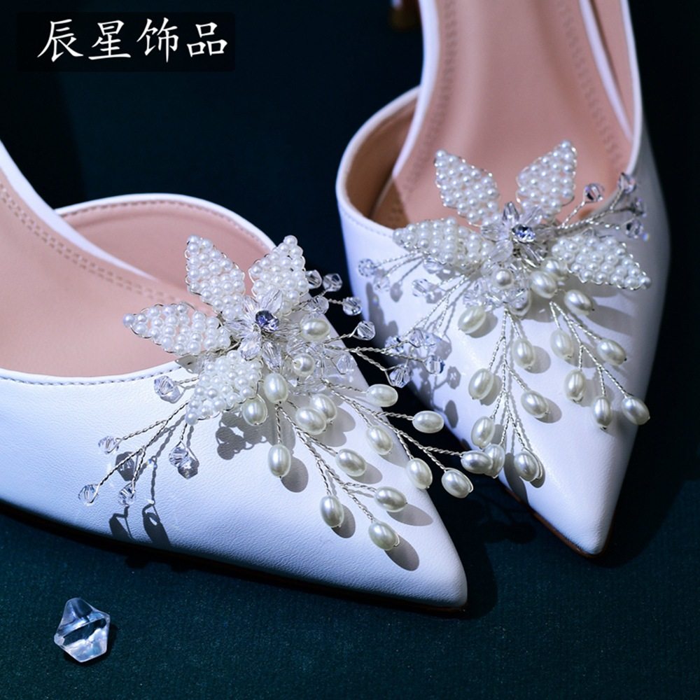 Star European and American New Bride Wedding Shoes Decorative Women's High Heels Accessories Shoes Flower Shoe Clip Removable Shoe Buckle CX15