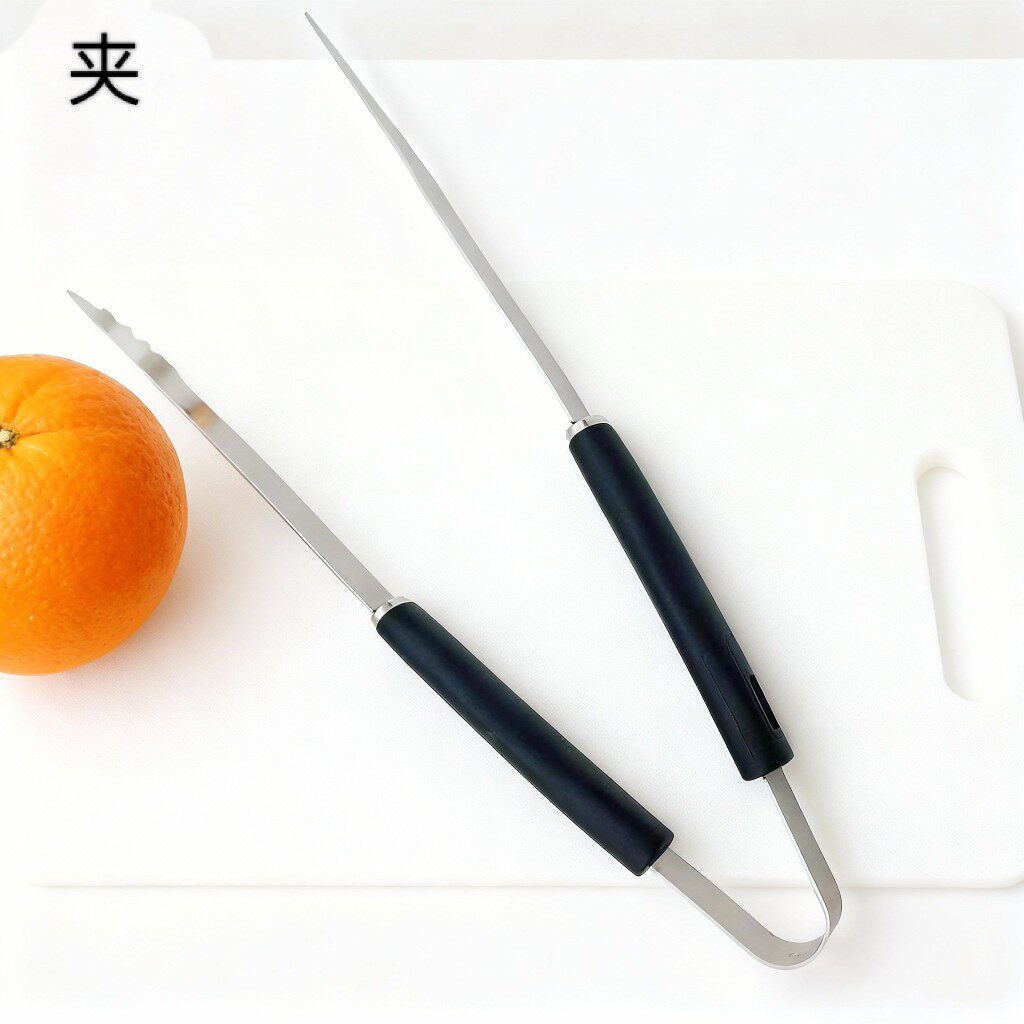 Outdoor Barbecue Tool Set Stainless Steel Anti-Scalding High Temperature Resistant Picnic Camping Barbecue Tongs Fork Spatula Bbq