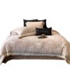2 Classy American Thickeneded Milk Velvet Four-Piece Set with Carved Warm Coral Velvet Quilt Cover for Winter Double-Sided Velvet for Bed