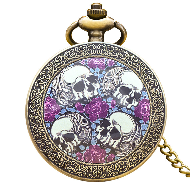 镂空时尚复古石英表个性潮流大号项链怀表厂家批发怀旧手表