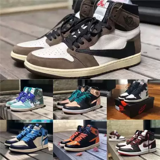 Genuine Original Putian AJ1 High-Top Sneakers Premium Leather Retro Unisex Trendy Sports Shoes for Men and Women Cross-Border Wholesale
