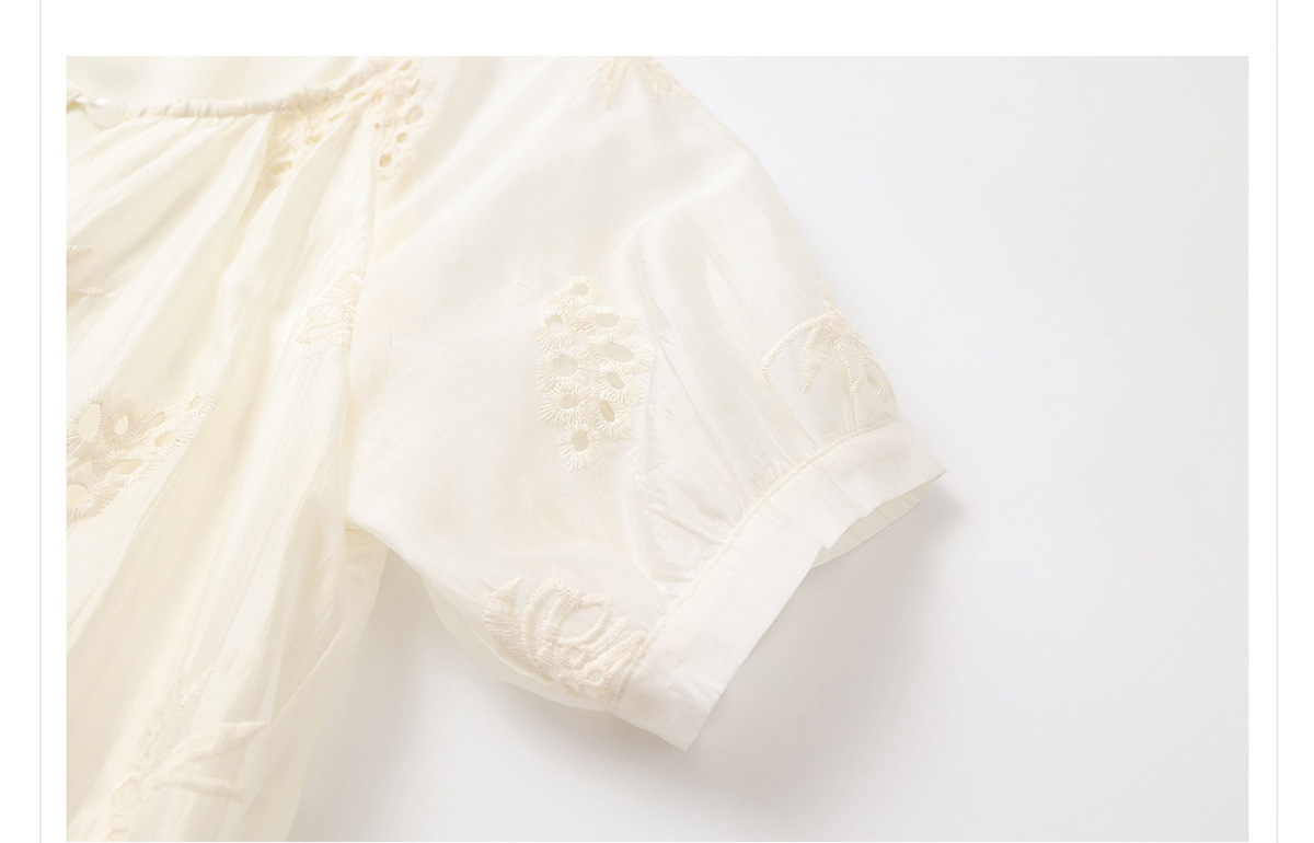 Đầm nữ dáng suông cổ tròn tay ngắn chất tencel mềm mại — Màu mơ sữa (cấp trong ngày), Màu mơ sữa (giao hàng trong 7 ngày)
