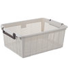 Wholesale Japanese Stacked Storage Basket Cabinet Sundries Plastic Storage Basket Bathroom Hollow Basket Snack Toy Storage Box