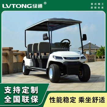 LVTONG Open Electric Sightseeing Car Electric 6-seat Swing Car Tourist Scenic Spot School Tour