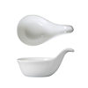 White Ceramic Caviar Spoon, Condiment Dish, Western-Style Dessert Dish, Sauce Spoon, Hotel Restaurant Sauce Dish, Tableware for Home Use