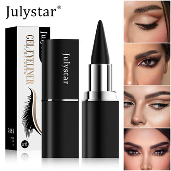 Julystar matte durable waterproof quick-drying eyeliner eyeliner eye makeup solid cool black eyeliner wholesale