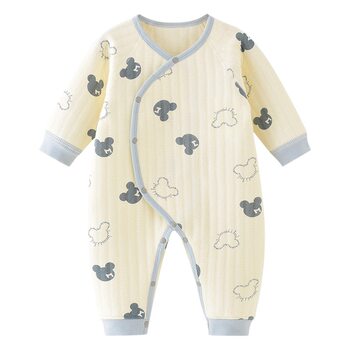 Baby Jumpsuit Spring, Autumn and Winter Style Pure Cotton Baby Underwear, Crawling Clothes, Pajamas, Newborn Clothes, Class a Certification