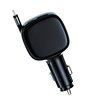 New Automatic Retractable Cord Car Charger Pd Fast Charging Car Charger Car Charger Retractable Car Charger Wholesale Customization