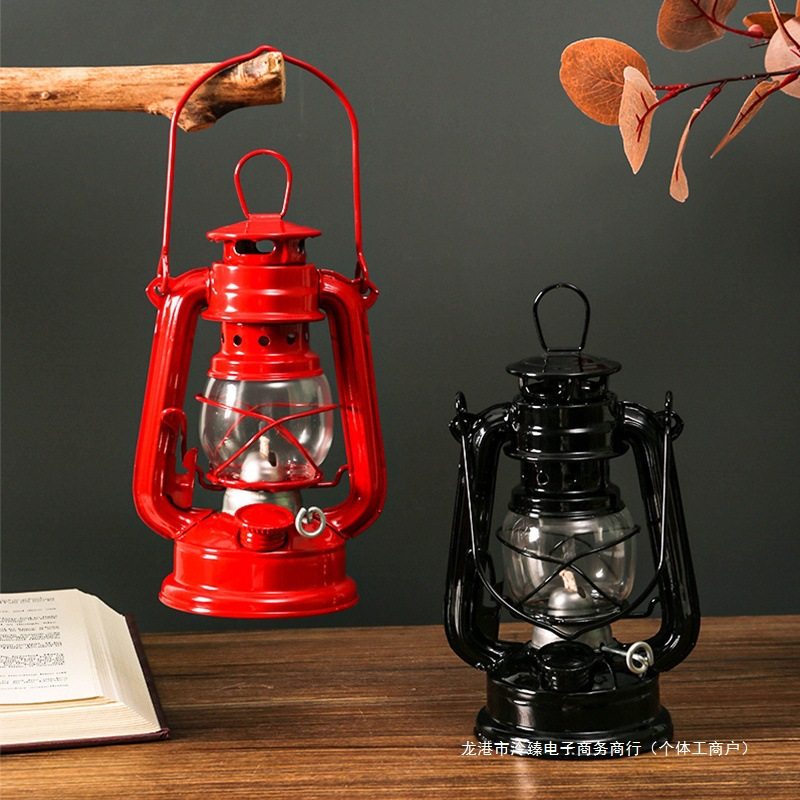 Retro Old-Fashioned Kerosene Lamp, Fire Water Oil Lamp, Pony Lamp, Outdoor Lighting, Housewarming Portable Lamp, Camping Style Lamp