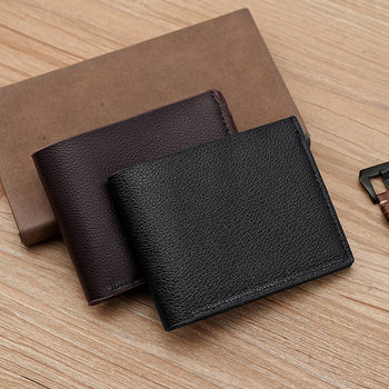 Cross-border men's short wallet European and American fashion retro multi-functional wallet leisure two-fold short horizontal card bag wholesale