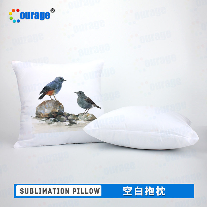 Heat transfer pure white pillow diy blank personalized logo printed sofa cushion car pillow case manufacturers wholesale