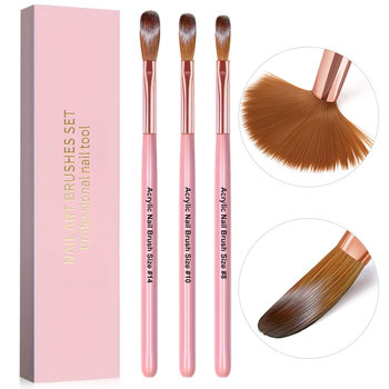 3Pcs/Set Crystal Pen Set DIY Pink Wooden Rod Crystal Brush Nail Art Pen Special Nail Art Set Pen Nail Art Tools