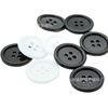 White/Black Four-Hole Thin-Edge Resin Buttons Are Available in Other Colors and Can Be Dyed, Available in Multiple Sizes