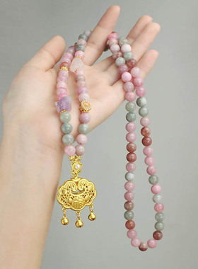 新中式串珠古忆时光毛衣链