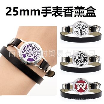 Can Be Used as European and American 25mm Cut Out Alloy Aromatherapy Diffuser Bracelets for Men and Women with Essential Oil Diffusion Perfume Wristbands