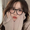 New round anti-blue light glasses frame online celebrity Korean retro plain glasses men and women same myopia finished glasses wholesale