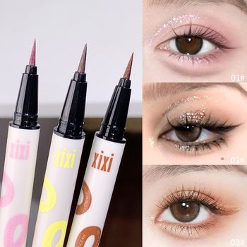 Xixi Punk Metal Diamond Eyeliner Natural Roots Eyeliner Student Party Affordable Makeup Domestic Products