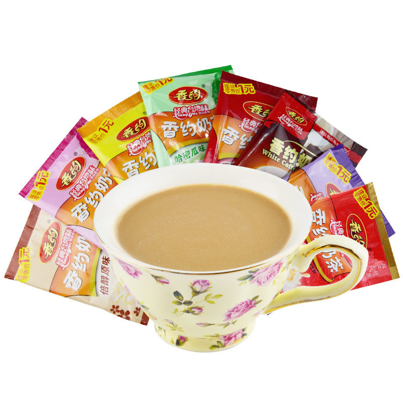 Fragrant milk tea bag 22g instant milk tea powder pearl milk tea raw material solid instant drink multi-flavor optional single bag