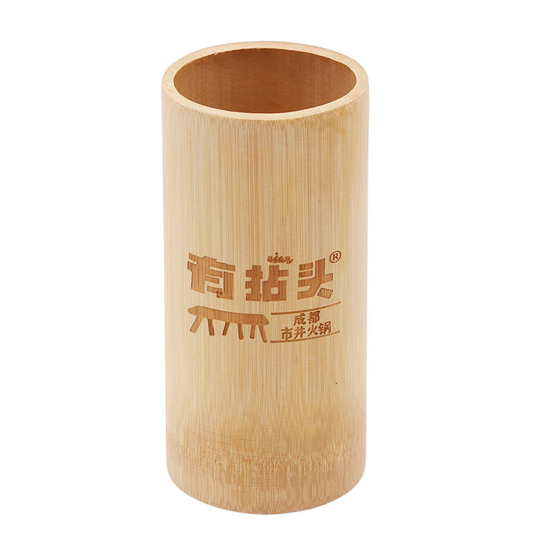 Chopstick Holder Commercial Bamboo Chopstick Basket Carbonized Chopstick Cage Draining Chopstick Box Catering Custom Logo Skewer Chopstick Holder