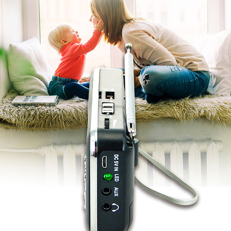 Card speaker L-938G Pocket FM radio for the elderly mini portable listening machine with flashlight