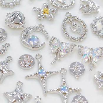 Sweet fairy love bow alloy pendant diy handmade necklace bracelet pendant jewelry accessories wholesale