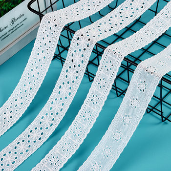 Nine-Pin Fragrance New Plum Blossom Hollow Pure Cotton Lace Lace Diy Accessories Women's Dress Decorative Embroidered Cloth