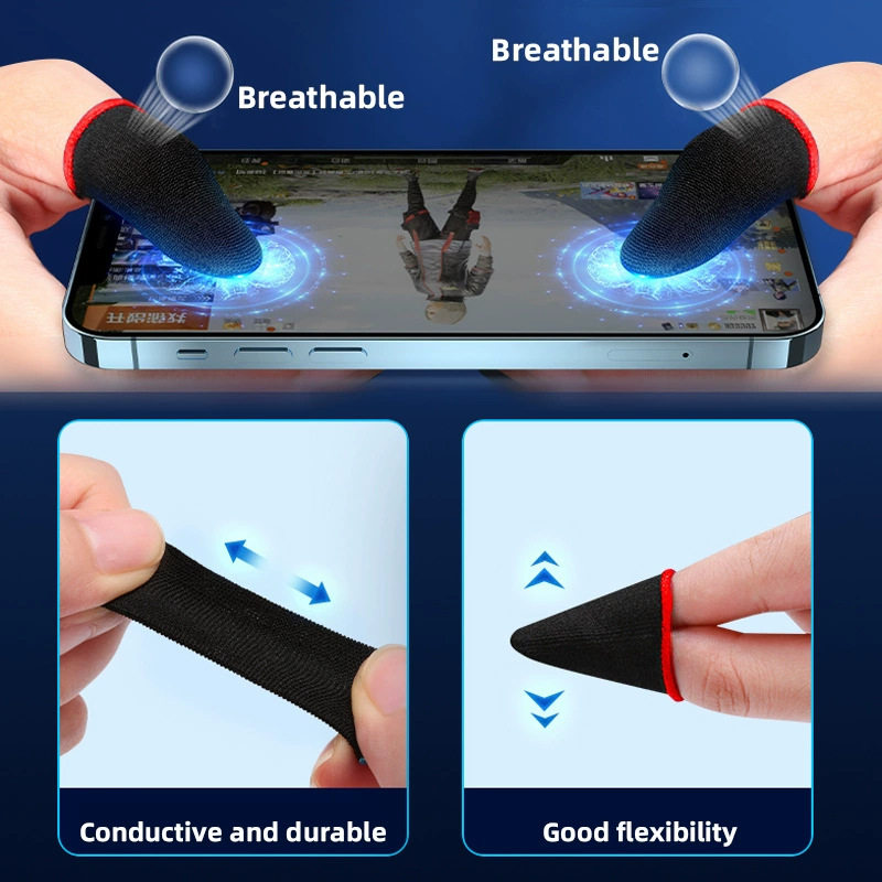 Factory wholesale carbon fiber game finger sleeve e-sports chicken finger non-slip mobile phone touch screen game ultra-thin finger sleeve