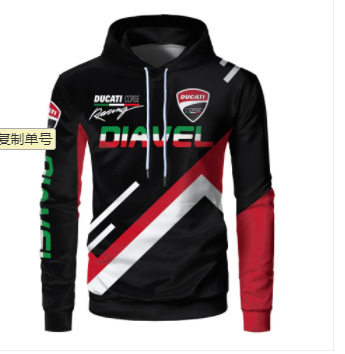 temu新款外贸春秋季男卫衣3D印花套头卫衣连帽衫厂家直销