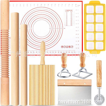 Cross-Border Noodle Board for Home Use, Noodle Rolling Tool, Pasta Rolling Pin, Italian Noodle Board, Spiral Pasta DIY Board