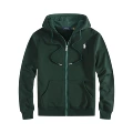 Zipper style dark green white label